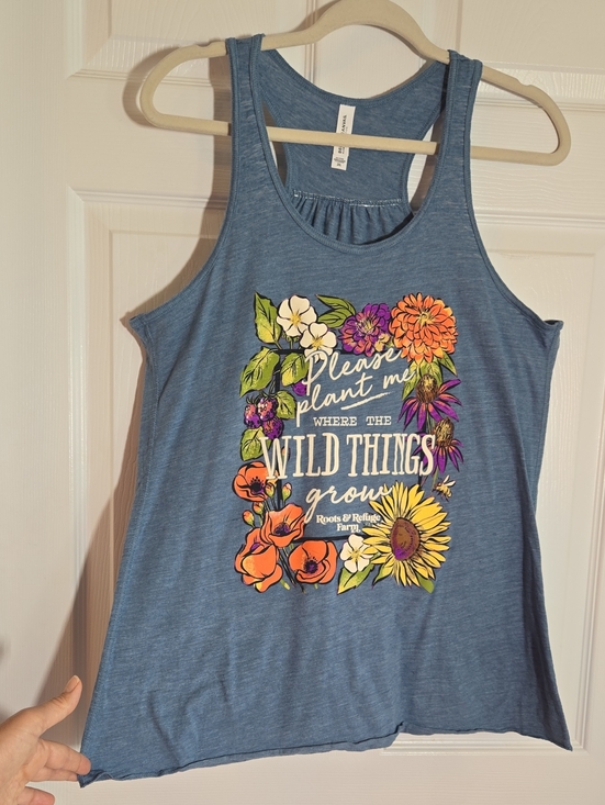 Bella Canvas Tops - Bella Canvas Blue Floral Graphic Tank - Wild Things Print Size 2X